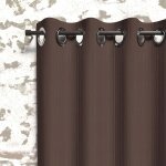 Rideau a oeillets isolant 135x250 cm boheme brun, par soleil d'ocre