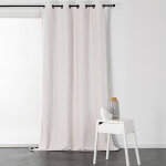 Rideau a oeillets isolant et d�perlant effet velours