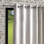 Rideau a oeillets en microfibre lav�e 135x250 boheme blanc, par soleil d'ocre