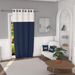 Rideau a oeillets en pur coton lav� 135x250 cm elena marin, par soleil d'ocre