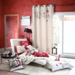 Rideau a oeillets style montagnard