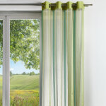 Rideau en organza a rayures verticales