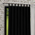 Rideau a pattes en microfibre lav�e 135x250 cm boheme noir, par soleil d'ocre