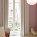 Rideau phonique occultant et thermique  moondream  galon fronceur