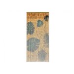 Rideau de porte b�tonnets de bambou peints, dessin feuilles monstera et palmier - 90 x 200 cm - morel ...