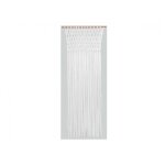 Rideau de porte tressage macram� en jersey de coton - coloris blanc - 90 x 200 cm - morel