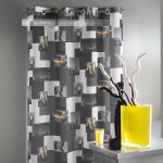 Rideau en shantung imprim�  taxi ny