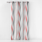 Rideau tamisant a rayures ondul�es