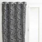 Rideau tissage jacquard folha 140 x 260 cm - noir et blanc