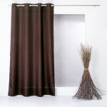 Rideau uni a oeillets