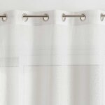 Rideau voilage 100% lin fluide blanc 140x260 cm