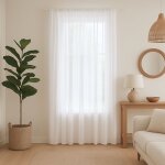 Rideau voilage poly - lin bas plomb�