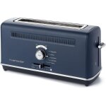 Riviera&bar - grille pain expert bleu inox, 1010w, 5 programmes, 7 niveaux de brunissement, fente extra ... Riviera&bar - grille pain expert bleu inox, 1010w, 5 programmes, 7 niveaux de brunissement, fente extra ...