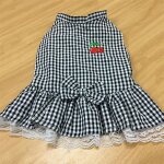 Robe d'été a carreaux en dentelle pour chien, avec nâ¿ud papillon, costume de chat, chiot, princesse ... Robe d'été a carreaux en dentelle pour chien, avec nâ¿ud papillon, costume de chat, chiot, princesse ...