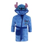 Robe de chambre - peignoir lilo stitch enfant bleu polaire (taille 3 - 4 ans, couleur bleu)
