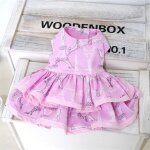 Robe d'été rouge neutre pour chien, robe de princesse corset a volants pour chien de petite race - type ... Robe d'été rouge neutre pour chien, robe de princesse corset a volants pour chien de petite race - type ...