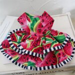 Robe d'été rouge neutre pour chien, robe de princesse corset a volants pour chien de petite race - type ... Robe d'été rouge neutre pour chien, robe de princesse corset a volants pour chien de petite race - type ...