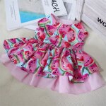 Robe d'été rouge neutre pour chien, robe de princesse corset a volants pour chien de petite race - type ... Robe d'été rouge neutre pour chien, robe de princesse corset a volants pour chien de petite race - type ...