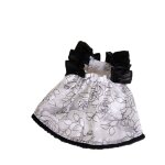 Robe imprime roses noires pour animaux de compagnie, jupe en mousseline de soie, jolie robe elgante, ...