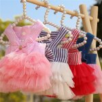 Robe de princesse en coton pour chiot et chat, tenue de mariage en jean, jupe bulle, confortable pour ...