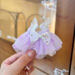 Robe de princesse en tulle avec n?ud papillon pour chiots accessoire de peluche pour lapins violet heart ...