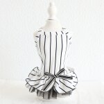 Robes d'�t� a rayures pour chiens de compagnie, v�tements de printemps et d'�t�, jupe pour chiot 1