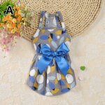 Robe respirante pour animaux de compagnie, jolie jupe imprim�e de fleurs pour chien, costume de princesse ...