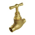 Robinet d'arrêt a potence a souder - pour tube cuivre 16mm - laiton brut Robinet d'arrêt a potence a souder - pour tube cuivre 16mm - laiton brut