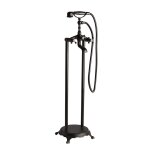 Robinet de baignoire autoportante noir mat de style retro