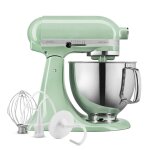 Robot p�tissier multifonction � t�te inclinable 4, 8 l kitchenaid artisan 5ksm125ept macaron pistache ...