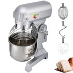 Robot ptissier - vevor - 11l - 450w - 3 vitesses - socle  en acier inox - avec tige de mlangeur de ...