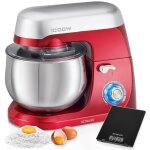 Robot pétrin multifonction 5l 1000w bomann km 6009 cb rouge Robot pétrin multifonction 5l 1000w bomann km 6009 cb rouge
