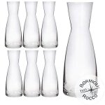 Rocco bormioli ypsilon lot de 6 carafes en verre star glass transparen