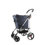 Rolser - chariot de course pliable 4 roues directionnelles type poussette bb basket tweed marine - bleu ...