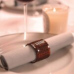 Rond de serviette chocolat x4