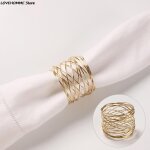 Rond de serviette en fleur de prunier pour mariage, 5 pétales, 1 pièce Rond de serviette en fleur de prunier pour mariage, 5 pétales, 1 pièce