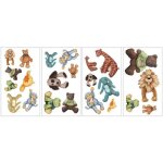 Stickers repositionnables animaux en peluche