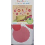 Stickers repositionnables cadres pois orange rose