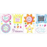 Roommates lot de 32 stickers cadres princesse repositionnables 4 feuilles de 10, 1 x 44, 1 cm