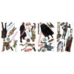Roommates - star wars 28 stickers muraux repositionnables des personnages de star wars jedi