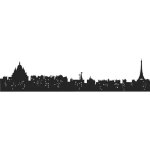 Stickers repositionnables g�ants paris, paysage urbain 193x43