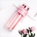 Rose 350 ml - bouteille isotherme pour femme, infuseur a th, tasse de sparation, portable, cratif, ...