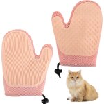 (rose)gants de toilettage 2 gants de massage chien chat brosse a epiler doux d�moulage efficace gant ...