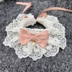 (rose)petit bavoir broderie triangle v�tements a la mode costume avec r�glable scraft bavoirs pour animaux ...