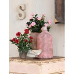 Rosier plante artificielle rose en pot h33