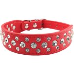 (rouge)collier de chiots bling collar animaux de compagnie collier de chien mignon avec diamante pour ...