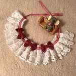 (rouge)petit bavoir broderie triangle v�tements a la mode costume avec r�glable scraft bavoirs pour animaux ...