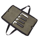 Rouleau de couteaux pro chef (4 fentes), sac a couteaux etanche et robuste avec poignées durables, etui ... Rouleau de couteaux pro chef (4 fentes), sac a couteaux etanche et robuste avec poignées durables, etui ...