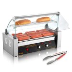 Rouleau à hot - dogs - vevor - machine à griller les saucisses en acier inoxydable avec double contrôle ... Rouleau à hot - dogs - vevor - machine à griller les saucisses en acier inoxydable avec double contrôle ...