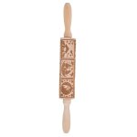Rouleau a pte en bois composite inoffensif, rouleau a pte a 9 motifs, cuillre a ptisserie, friendly ...